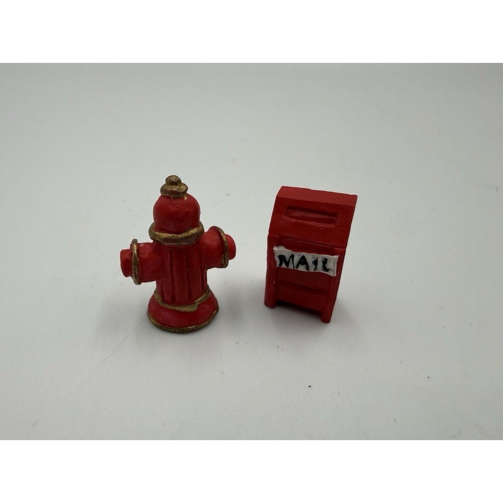 Dept 56 Original Snow Village Fire Hydrant & Mailbox Retired #51322 Miniature